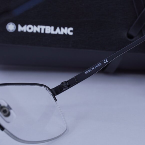 Montblanc MB0107O 001 Rectangle Eyeglasses – Black 56mm - Picture 7 of 9